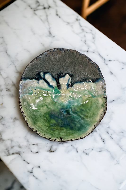 Brilliant Multiple Glazes 9” Plate