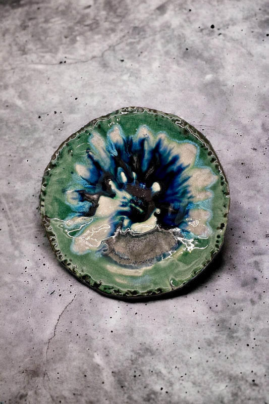 Brilliant Multiple glazes 9” Plate