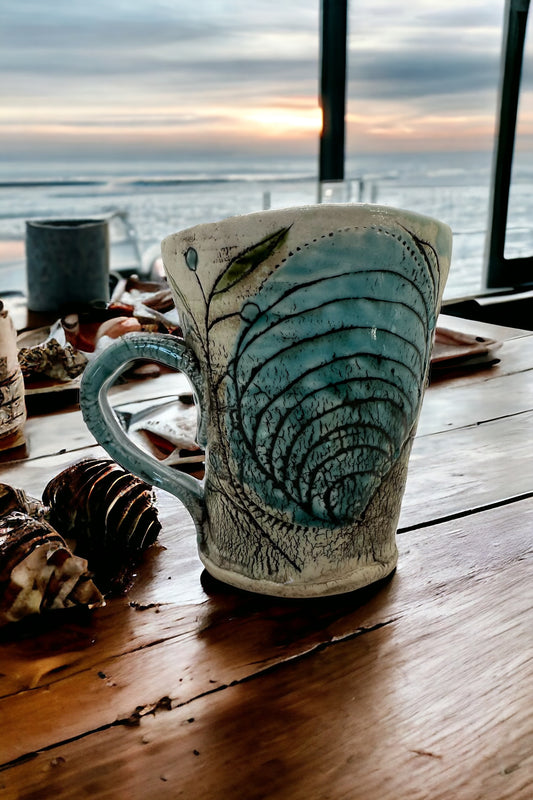 Porcelain Seashell Teacup