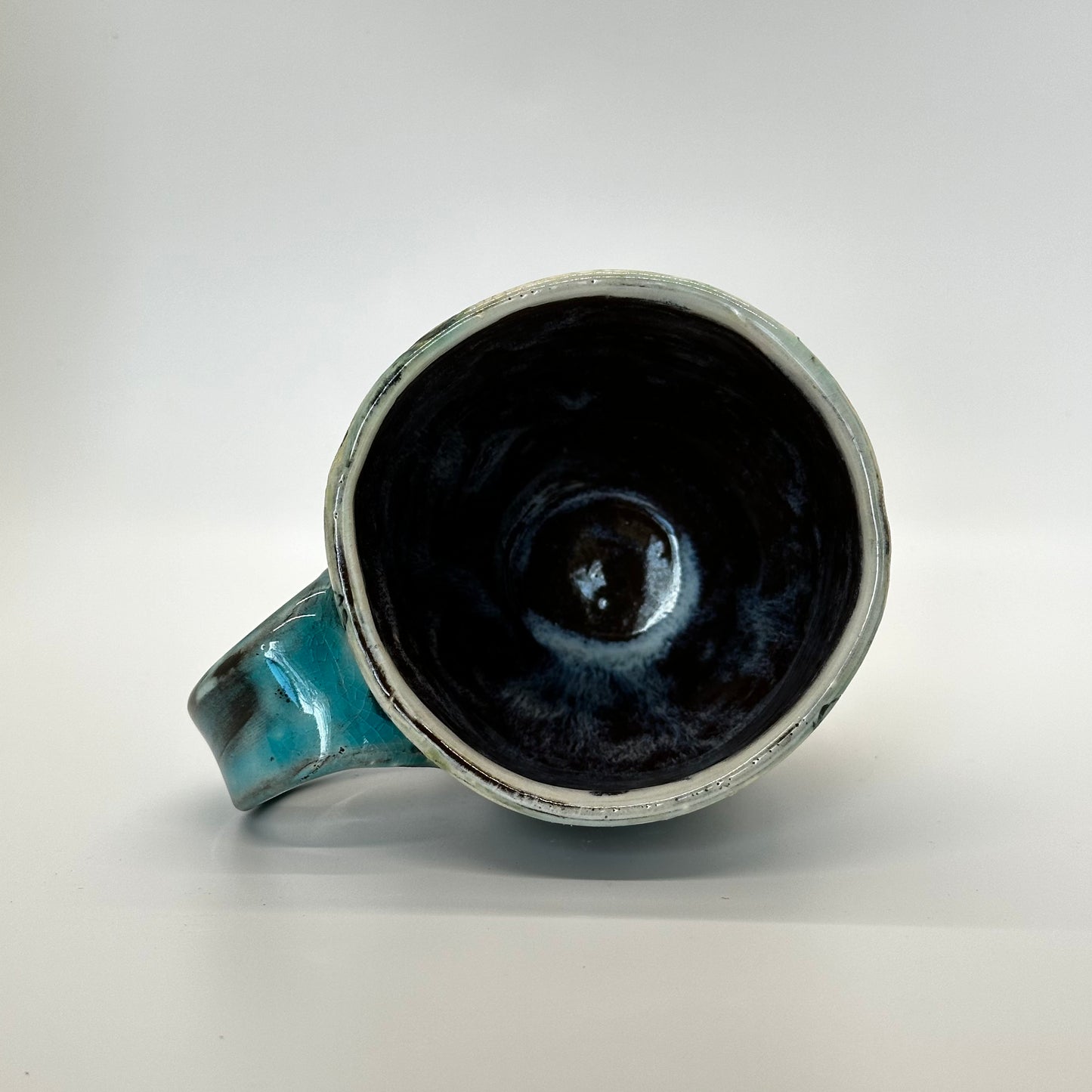 Black Stoneware Seashell Mug