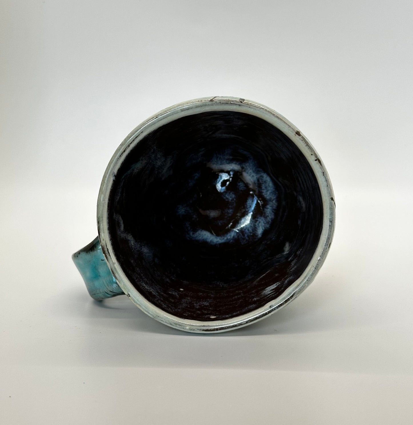 Black Stoneware Seashell Mug