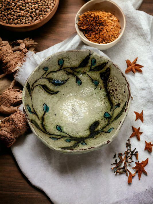 Small Stoneware Vine Bowl