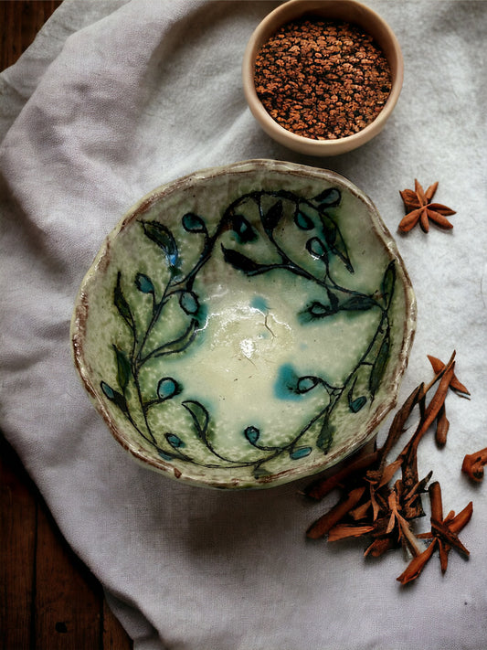 Small Stoneware Vine Bowl